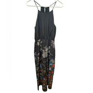 Everly Sleeveless Black Floral Jumpsuit
